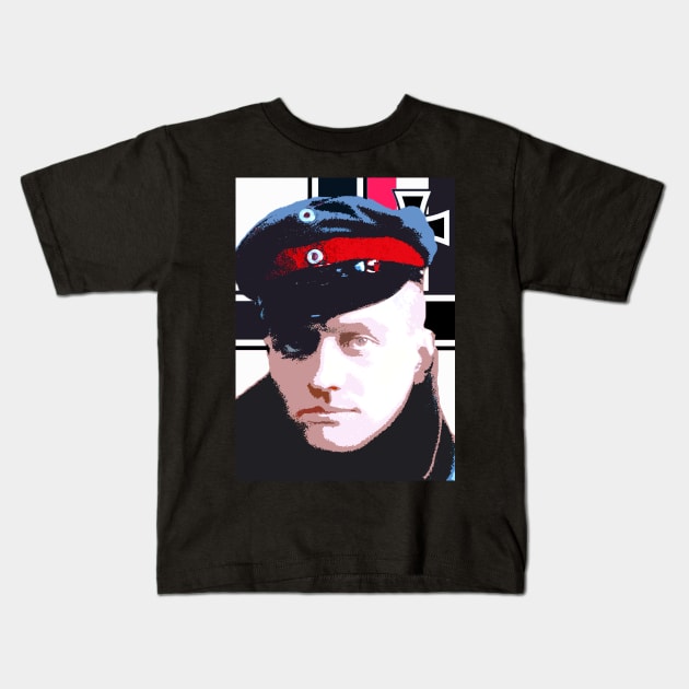 Manfred von Richthofen - the red baron Kids T-Shirt by oryan80